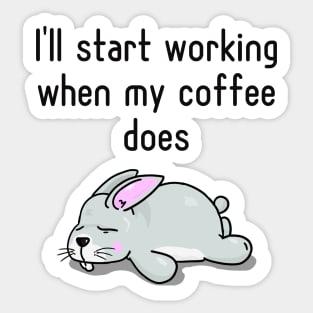 Coffee Bunny Sticker